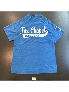 Fox Chapel Baseball Blue Graphic T-Shirt Size Small